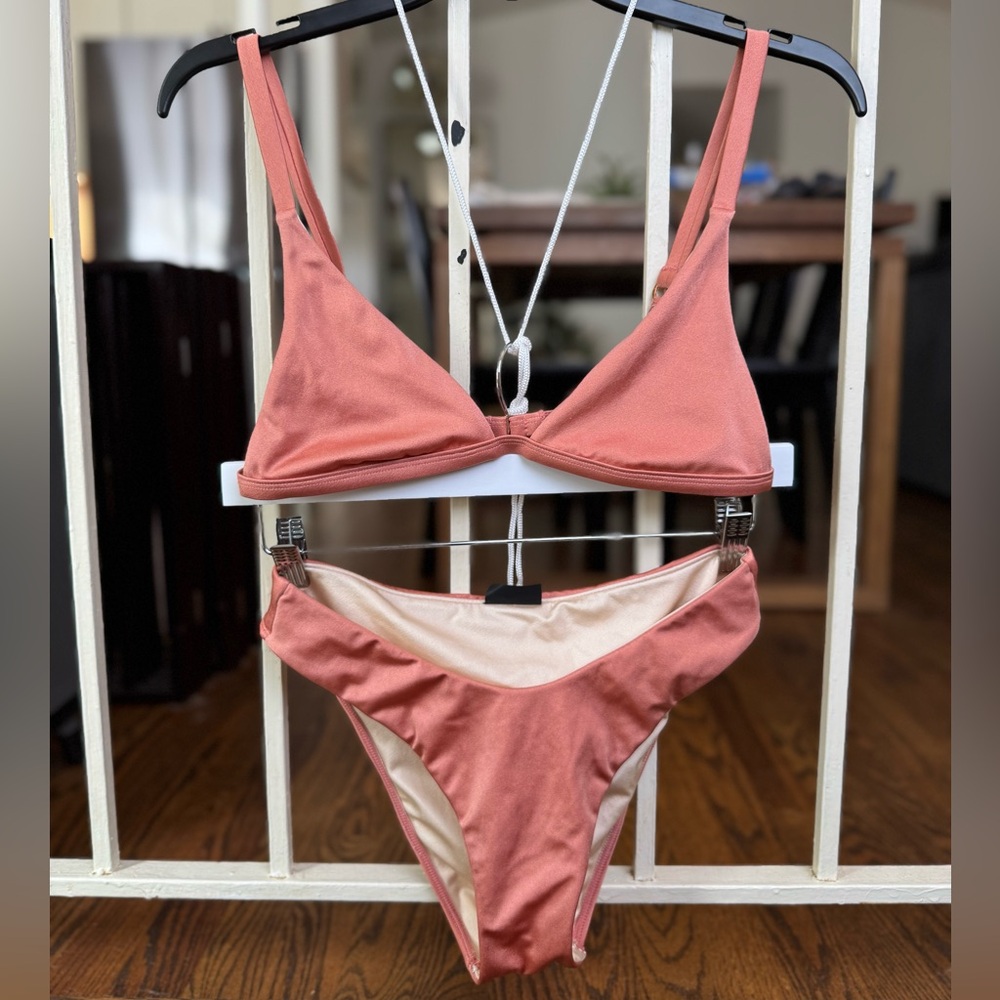 La Hearts Metallic Pink Bikini